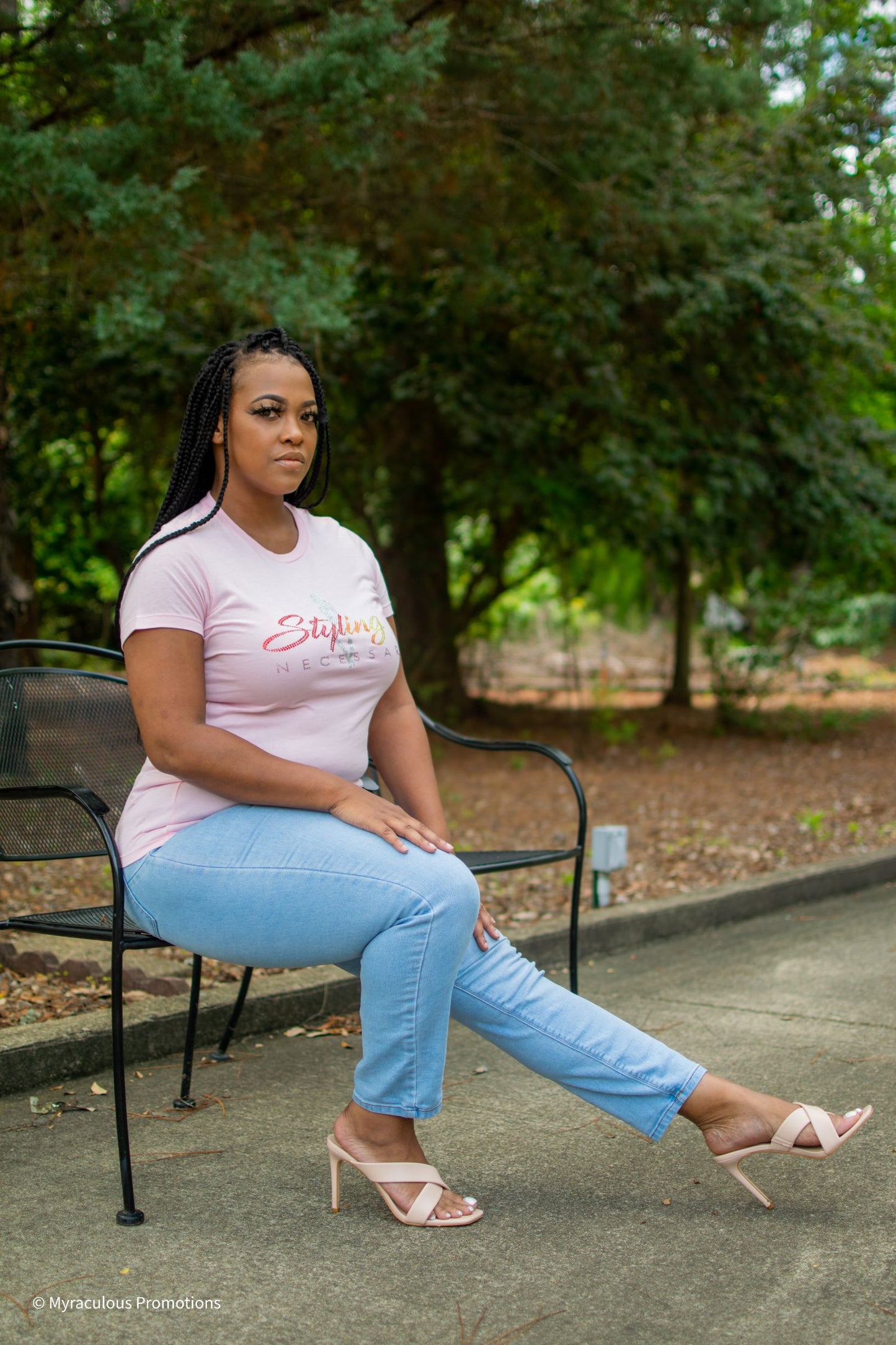 Women's Bling T-Shirt With Color Stones.